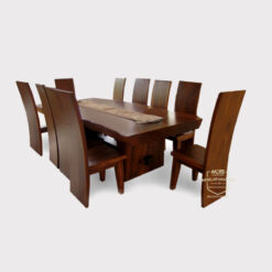 meja meeting kayu trembesi besar