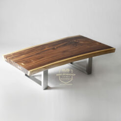 coffee table kayu solid trembesi