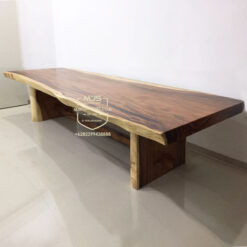 meja kayu trembesi besar