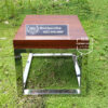 side table kayu trembesi minimalis kaki stainless