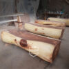 Bangku kayu balok log natural alami suar
