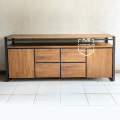cabinet TV Industrial Jati Rustic
