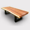 coffee table meja tamu trembesi minimalis natural