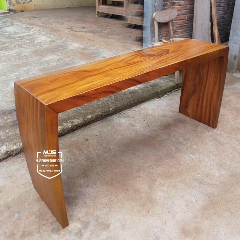 meja konsul kayu trembesi voyer