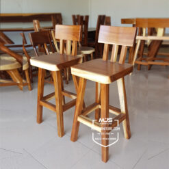 kursi cafe bar kayu trembesi kokoh