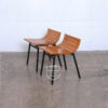 kursi cafe jati minimalis arch stripe