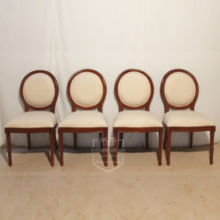 kursi makan minimalis classic sandaran oval bundar