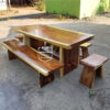 meja makan trembesi set lengkap