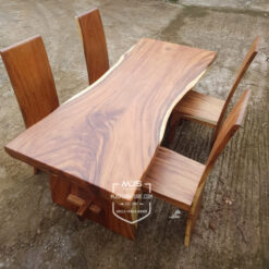 meja kayu trembesi natural 2 meter