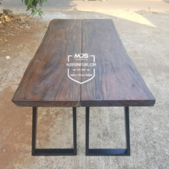 meja bar kayu trembesi rustik