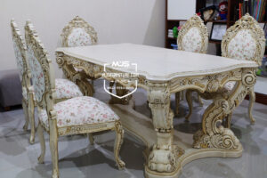 set meja makan ukiran mewah Jepara minerva