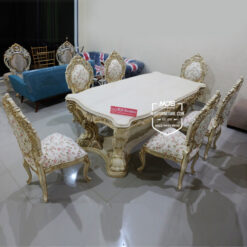 set meja makan ukiran minerva mewah Jepara