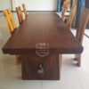 set meja trembesi kayu panjang 3 m