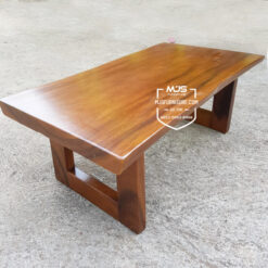 meja tamu kecil kayu solid trembesi coffee table
