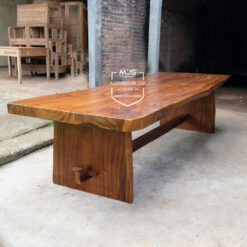 meja kayu trembesi panjang 3 meter