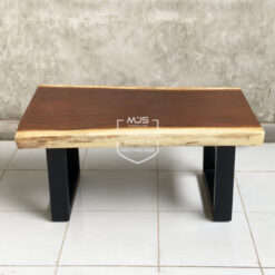 meja tamu kayu solid trembesi