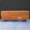 cabinet tv kayu jati minimalis natural modern