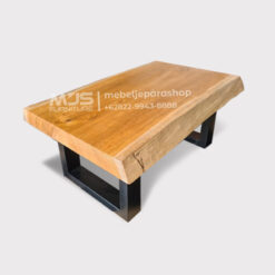 coffee table meja pendek kayu jati utuh solid tanpa sambungan
