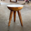 kursi stool unik antik setengah bola kayu solid