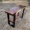 meja konsul kayu solid trembesi natural industrial