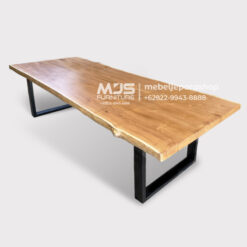 Meja Makan Kayu Jati Solid Join Slab
