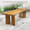 Meja Makan Kayu Jati Tua Solid Join Butterfly