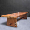 meja meeting kayu trembesi solid utuh