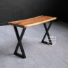 meja konsul industrial kayu solid trembesi