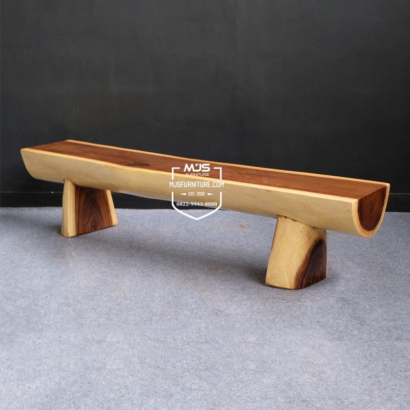 bangku kayu solid utuh trembesi suar