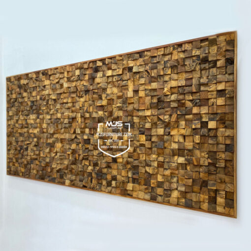 aesthetic rustic teak wood wall decor
