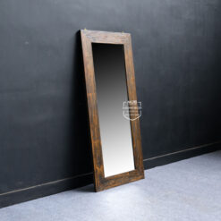 rustic teak wood mirror frame