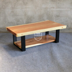 coffee table kayu trembesi natural modern