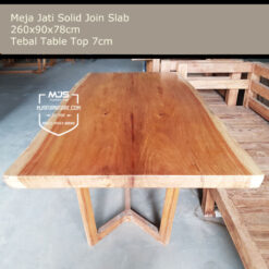 meja jati join sambung bookmatch