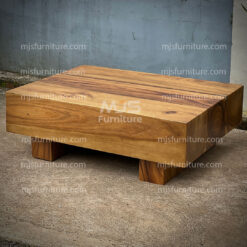 coffee living table kayu solid kotak balok