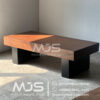 coffee table kayu balok tebal