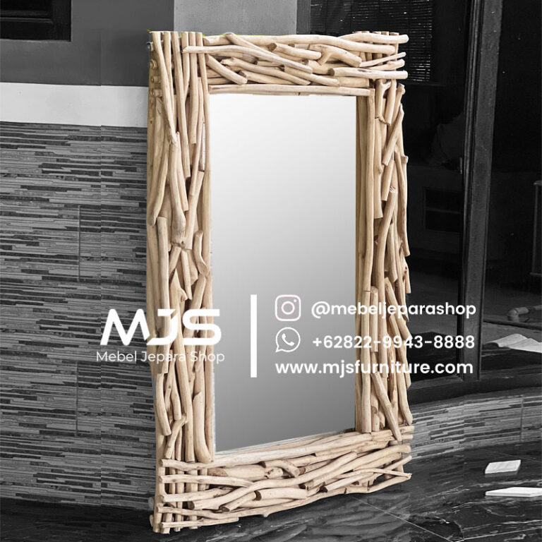 Frame Kayu Rustic Frame Pigura Cermin Ranting Kayu Jati - MJS FURNITURE JEPARA