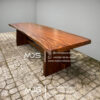 meja meeting kayu solid trembesi panjang