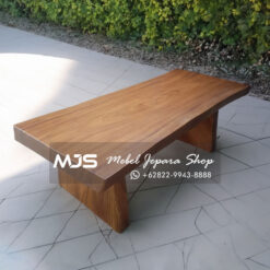 simple live edge suar wood coffee table
