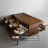 suar solid wood dining table