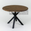 solid wood round coffeeshop table