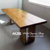 meja meeting kayu jati solid