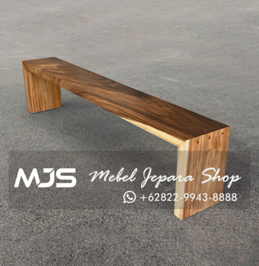 Bangku kayu trembesi kotak simple modern