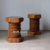Kursi stool kayu solid trembesi model baut