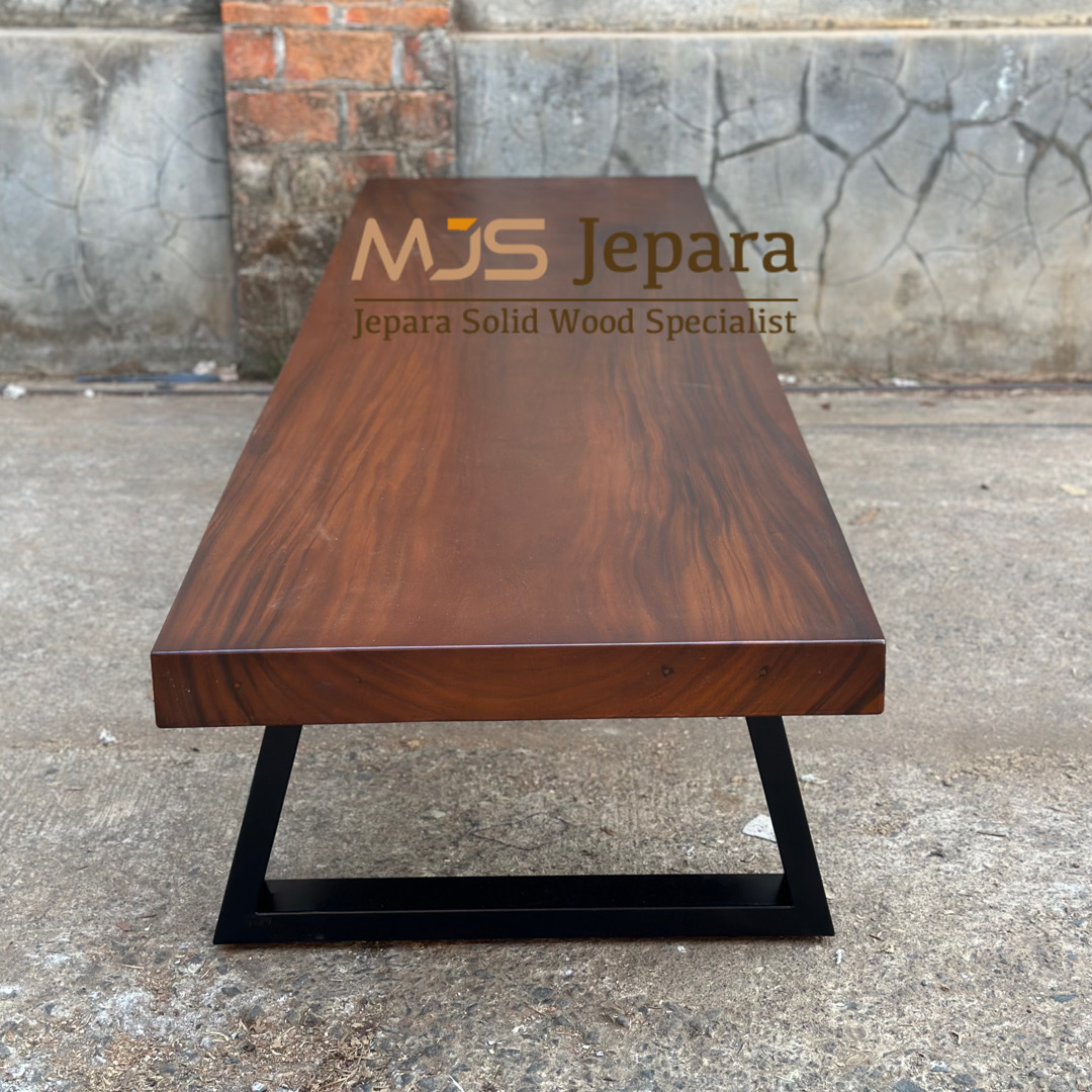 Coffee table kayu solid trembesi minimalis modern