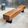 Bangku kayu solid padat utuh