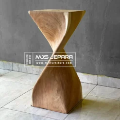 meja stool twister kayu solid Jepara