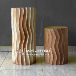 stool salur lengkung model terbaru kayu solid
