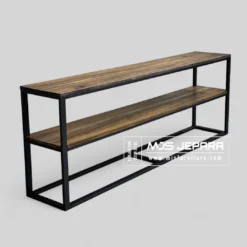 meja cabinet console rack antik rustik industrial