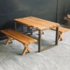 meja taman jati simple outdoor