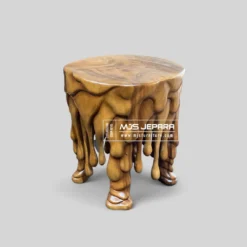 kursi stool unik kayu bentuk tetesan dlewer